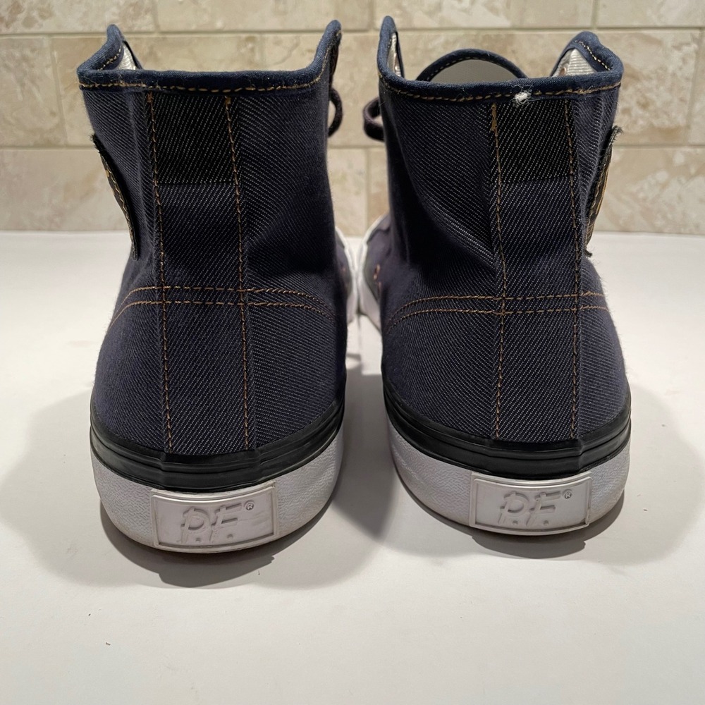 PF Flyers Center Hi Navy Blue Twill High Top Sneakers Mens 12 C24HW1DB - Picture 7 of 9